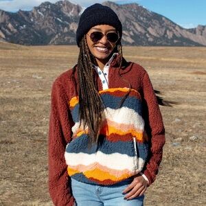 NWT Jack & Sage Retro Rockies 1/4 Button Fleece